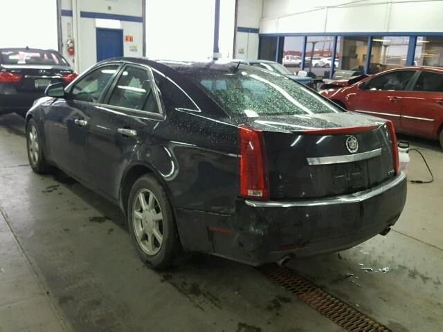 1G6DJ577580175874 - 2008 CADILLAC CTS BLACK photo 3