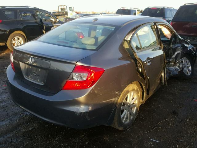 19XFB2F99CE009006 - 2012 HONDA CIVIC EXL Szary zdjęcie 4