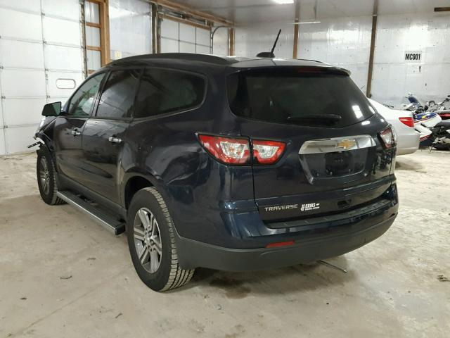 1GNKRFED1HJ212156 - 2017 CHEVROLET TRAVERSE L BLUE photo 3