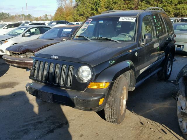 1J4GL38K55W684801 - 2005 JEEP LIBERTY RE BLACK photo 2
