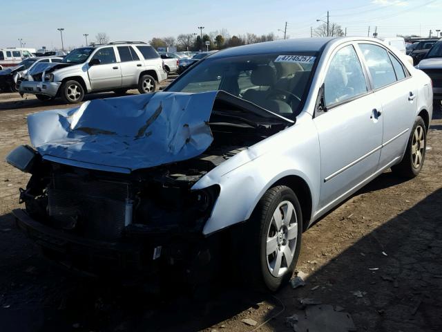 5NPET46C58H298033 - 2008 HYUNDAI SONATA GLS BLUE photo 2