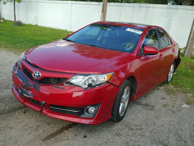 4T1BF1FK1DU716678 - 2013 TOYOTA CAMRY L RED photo 2
