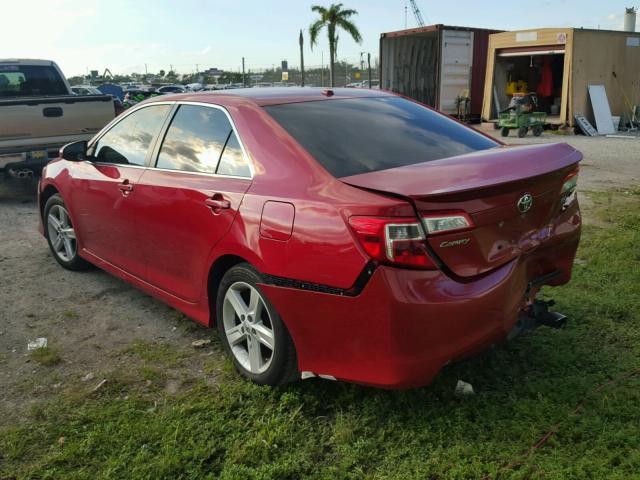4T1BF1FK1DU716678 - 2013 TOYOTA CAMRY L RED photo 3