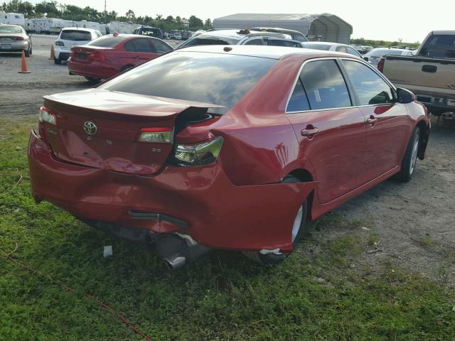 4T1BF1FK1DU716678 - 2013 TOYOTA CAMRY L RED photo 4