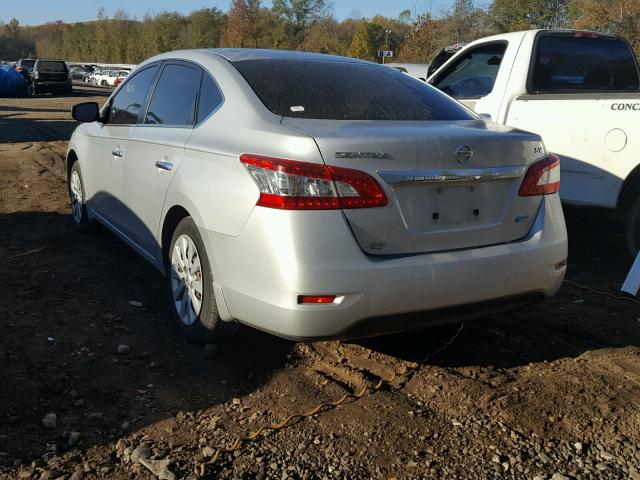 1N4AB7AP2EN854863 - 2014 NISSAN SENTRA S SILVER photo 3