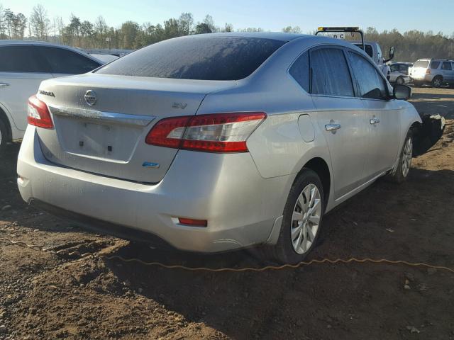 1N4AB7AP2EN854863 - 2014 NISSAN SENTRA S SILVER photo 4