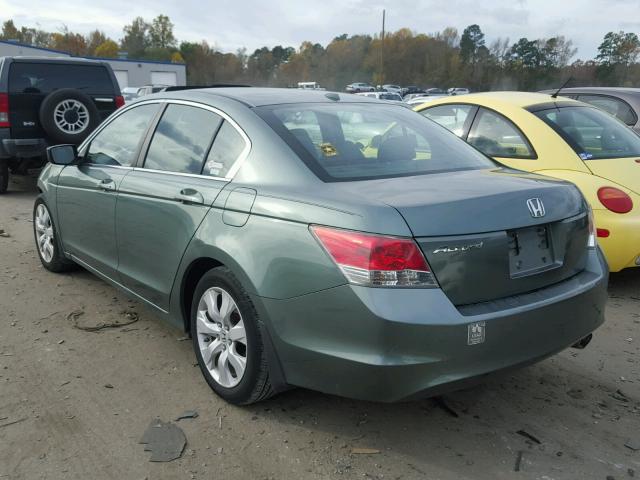 1HGCP26888A146400 - 2008 HONDA ACCORD EXL GREEN photo 3