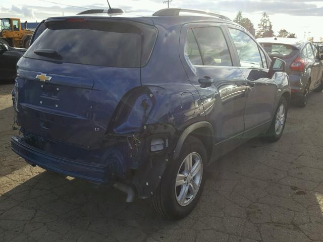 3GNCJLSB6HL174297 - 2017 CHEVROLET TRAX 1LT BLUE photo 4