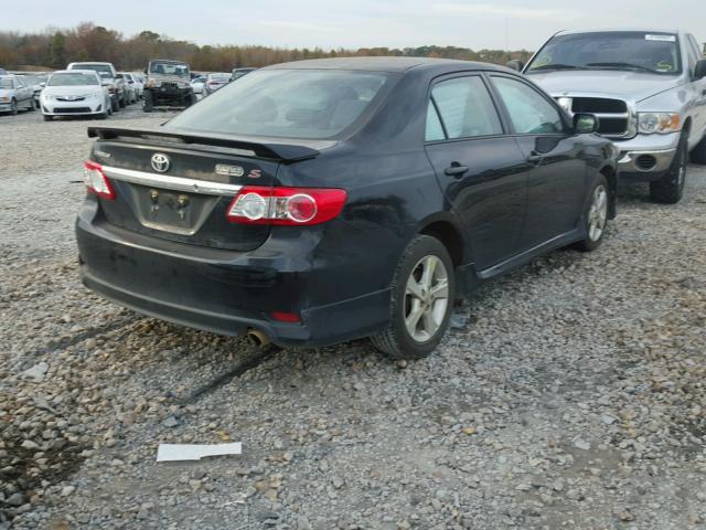 2T1BU4EE0CC769343 - 2012 TOYOTA COROLLA BA BLACK photo 4