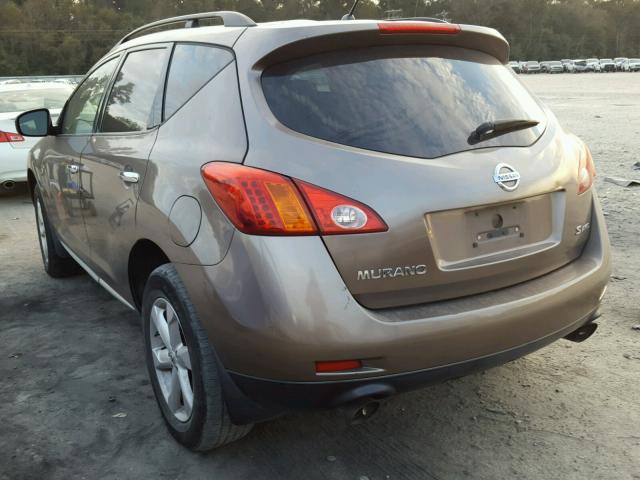 JN8AZ18W29W103928 - 2009 NISSAN MURANO S GOLD photo 3