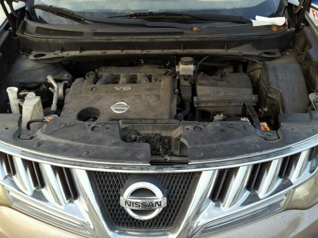 JN8AZ18W29W103928 - 2009 NISSAN MURANO S GOLD photo 7