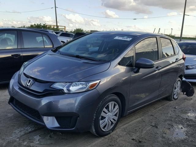 JHMGK5H53GS001856 - 2016 HONDA FIT LX GRAY photo 2