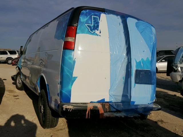 1GCGG29C591133136 - 2009 CHEVROLET EXPRESS G2 BLUE photo 3