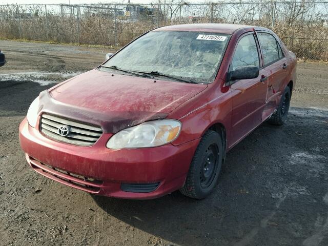 2T1BR32E24C784024 - 2004 TOYOTA COROLLA CE RED photo 2