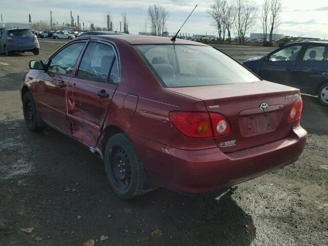 2T1BR32E24C784024 - 2004 TOYOTA COROLLA CE RED photo 3