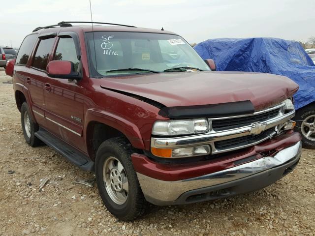 1GNEK13Z52J221615 - 2002 CHEVROLET TAHOE K150 MAROON photo 1