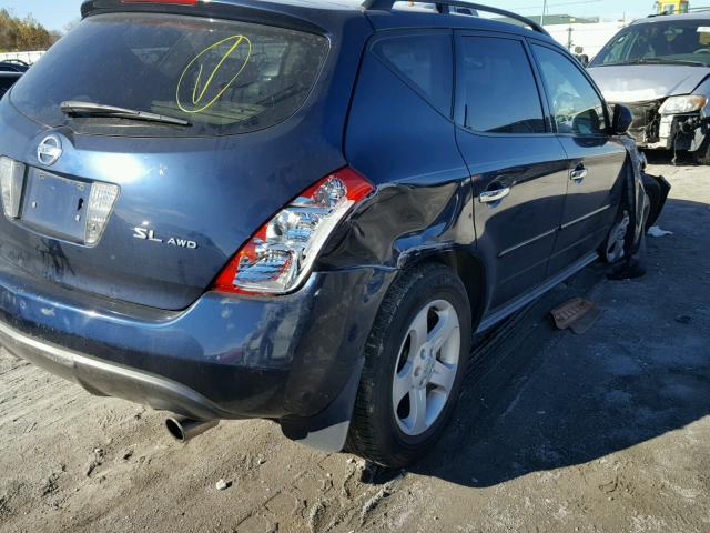 JN8AZ08W95W424868 - 2005 NISSAN MURANO SL BLUE photo 9