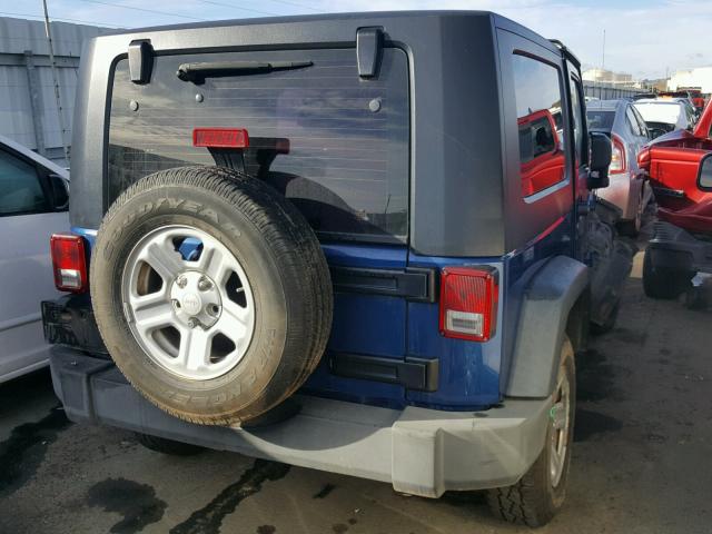 1J4FA24169L762440 - 2009 JEEP WRANGLER X BLUE photo 4