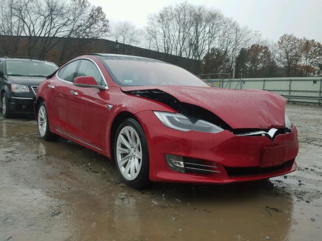 5YJSA1E24HF183728 - 2017 TESLA MODEL S RED photo 1