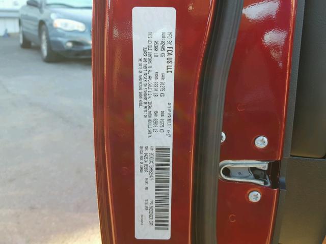 2C3CDXCT3HH623477 - 2017 DODGE CHARGER R/ RED photo 10