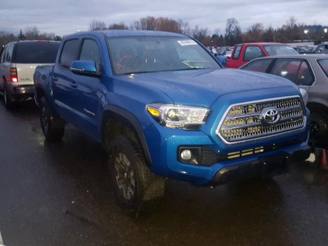 3TMCZ5AN3HM090022 - 2017 TOYOTA TACOMA DOU BLUE photo 1