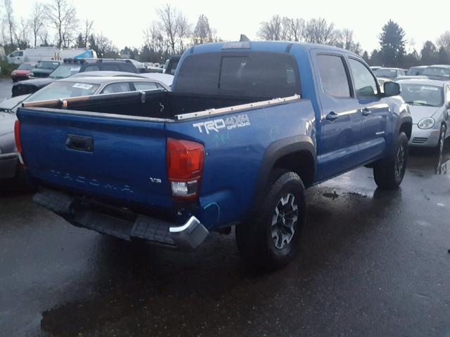 3TMCZ5AN3HM090022 - 2017 TOYOTA TACOMA DOU BLUE photo 4