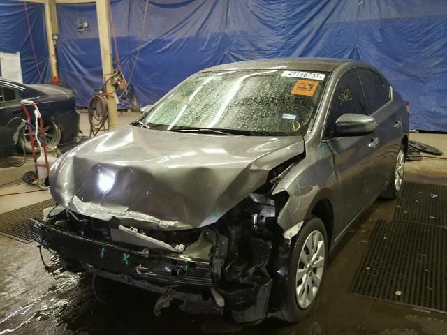 3N1AB7AP4FY309975 - 2015 NISSAN SENTRA S GRAY photo 2