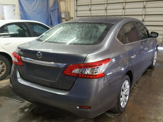 3N1AB7AP4FY309975 - 2015 NISSAN SENTRA S GRAY photo 4