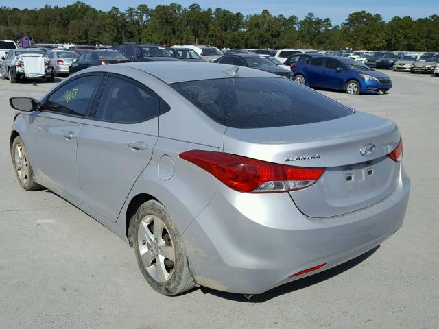 KMHDH4AE3DU571245 - 2013 HYUNDAI ELANTRA GL SILVER photo 3