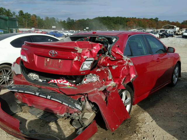 4T1BF3EKXAU091142 - 2010 TOYOTA CAMRY BASE RED photo 4