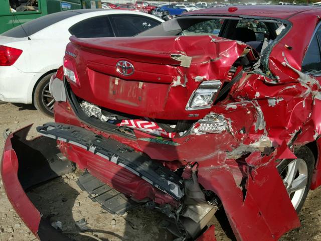 4T1BF3EKXAU091142 - 2010 TOYOTA CAMRY BASE RED photo 9