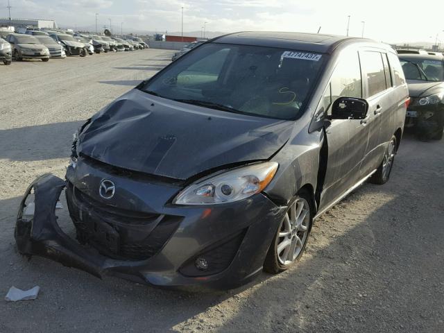 JM1CW2DL3C0140317 - 2012 MAZDA 5 CHARCOAL photo 2