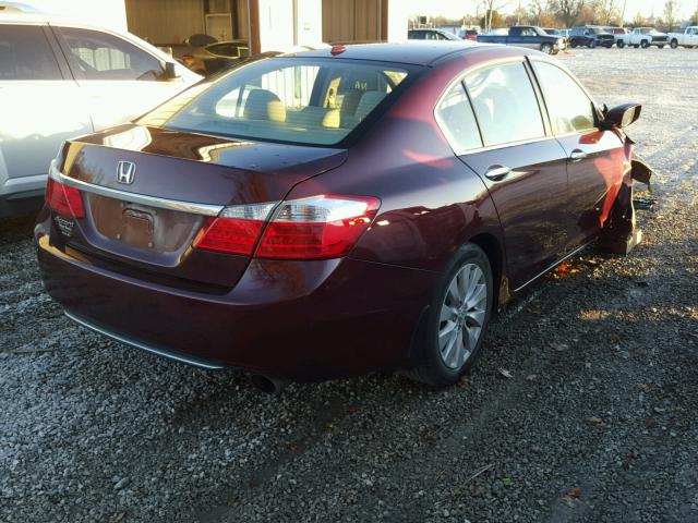 1HGCR2F84EA144388 - 2014 HONDA ACCORD EXL MAROON photo 4