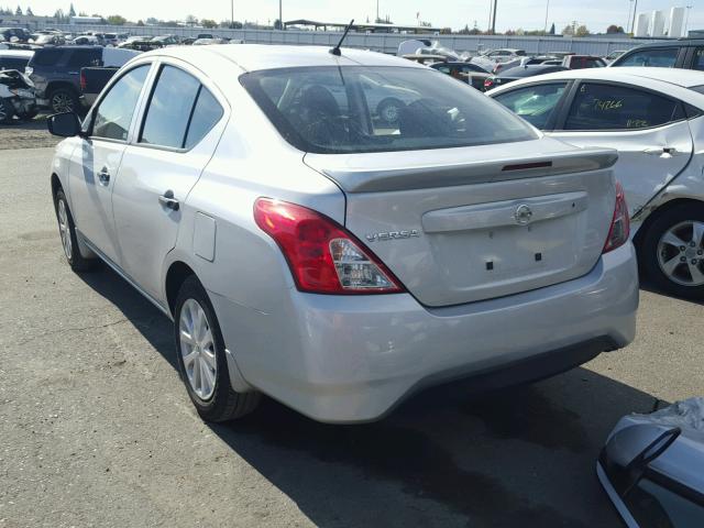 3N1CN7AP1GL908668 - 2016 NISSAN VERSA S SILVER photo 3