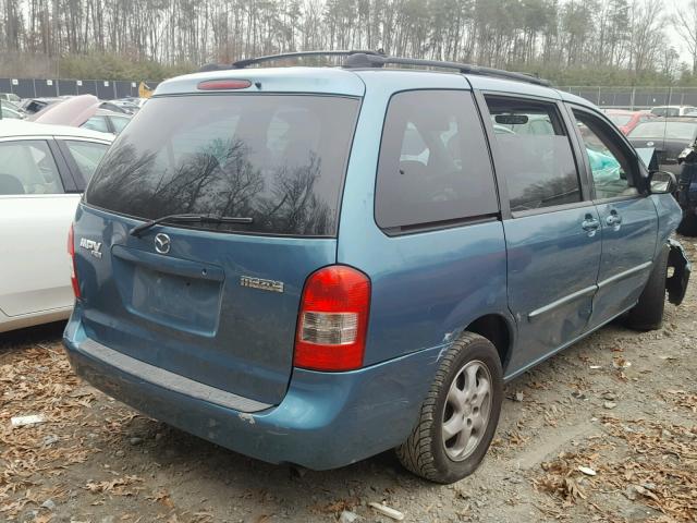 JM3LW28G9Y0148594 - 2000 MAZDA MPV WAGON BLUE photo 4