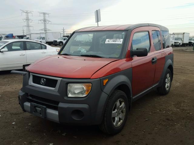 5J6YH28523L027656 - 2003 HONDA ELEMENT EX ORANGE photo 2