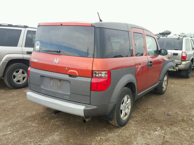 5J6YH28523L027656 - 2003 HONDA ELEMENT EX ORANGE photo 4