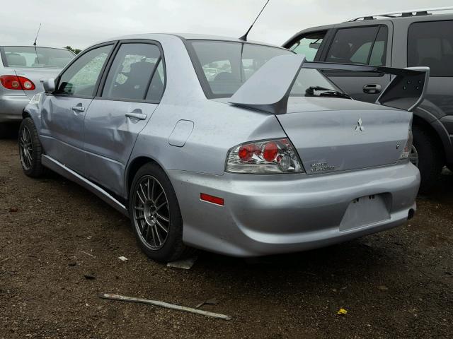 JA3AH86D75U033209 - 2005 MITSUBISHI LANCER EVO SILVER photo 3