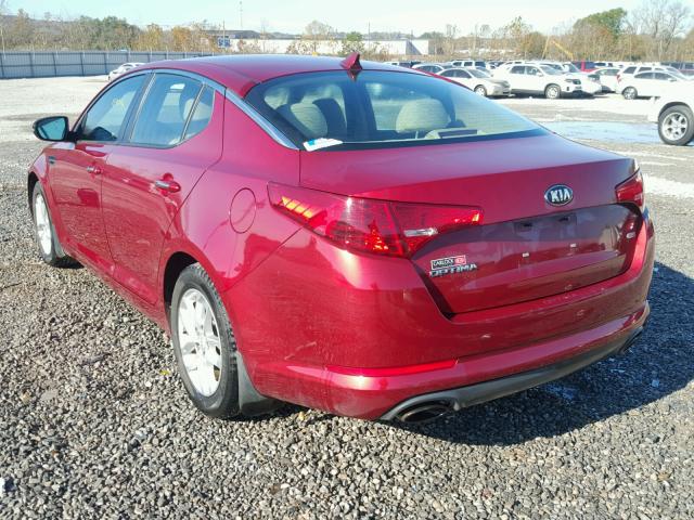 5XXGM4A74DG120605 - 2013 KIA OPTIMA LX RED photo 3