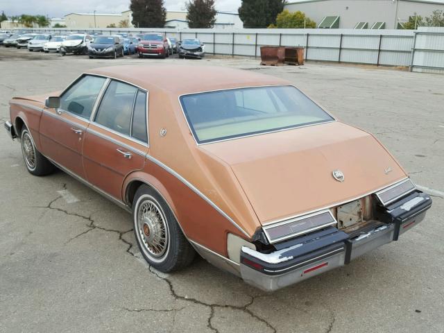 1G6AS6987EE808336 - 1984 CADILLAC SEVILLE BROWN photo 3