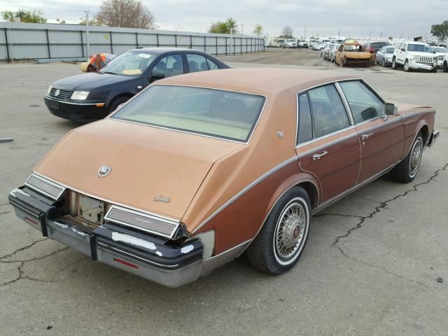 1G6AS6987EE808336 - 1984 CADILLAC SEVILLE BROWN photo 4