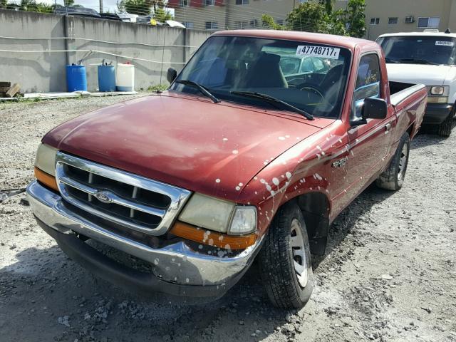 1FTYR10C7XUA56805 - 1999 FORD RANGER RED photo 2