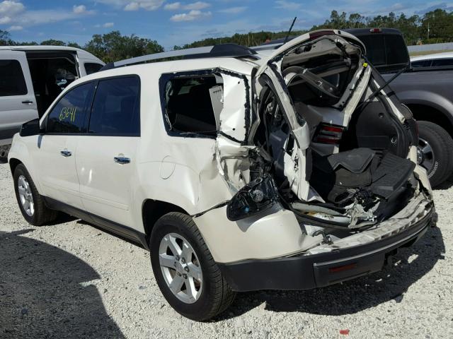 1GKKRPKD5DJ261247 - 2013 GMC ACADIA SLE WHITE photo 3