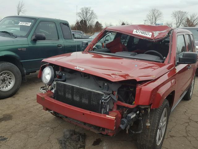 1J8FF28W18D639630 - 2008 JEEP PATRIOT SP RED photo 2