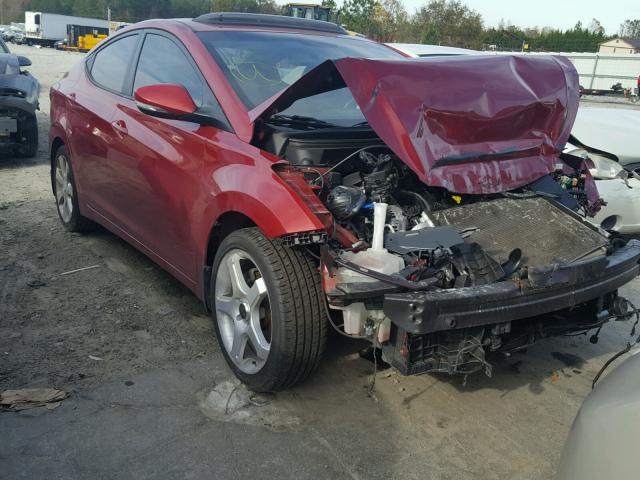 KMHDH4AE3CU470219 - 2012 HYUNDAI ELANTRA GL RED photo 1