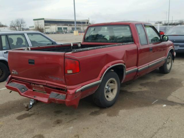 1GCCS19X2T8195005 - 1996 CHEVROLET S TRUCK S1 MAROON photo 4