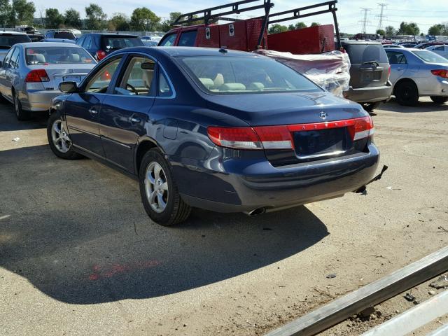 KMHFC46D97A180517 - 2007 HYUNDAI AZERA GLS BLUE photo 3