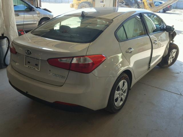 KNAFK4A63F5374836 - 2015 KIA FORTE LX CREAM photo 4