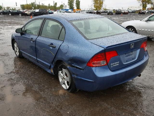 2HGFA16478H026904 - 2008 HONDA CIVIC DX-G BLUE photo 3