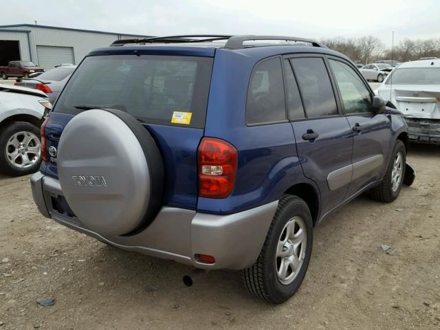 JTEGD20V350088782 - 2005 TOYOTA RAV4 BLUE photo 4